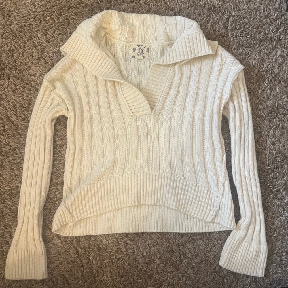 Hippie rose cotton sweater, size small, hardly warn.